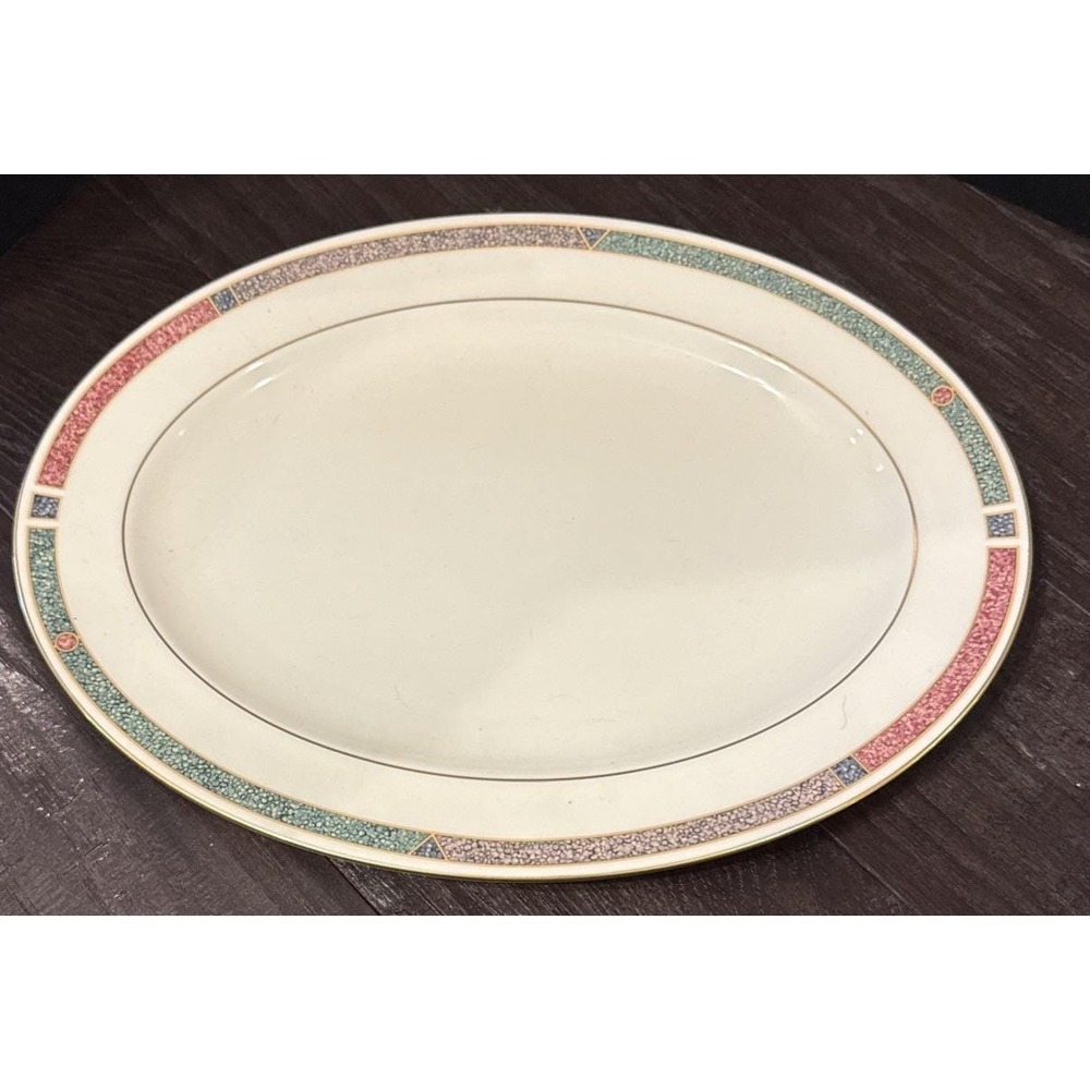 Pfaltzgraff Cabouchon Serving Platter Plate USA Vintage 90S Retro 14 Inch